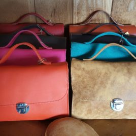 Sac petit Cartable en cuir