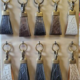 Porte clés luxe véritable croco