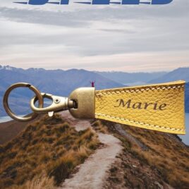 Porte clés luxe en cuir avec personnalisation